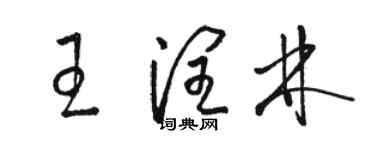 駱恆光王潤林草書個性簽名怎么寫