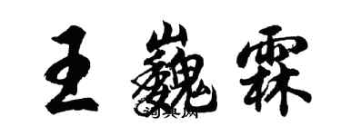 胡問遂王巍霖行書個性簽名怎么寫