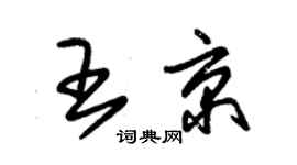 朱錫榮王京草書個性簽名怎么寫