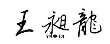 王正良王昶龍行書個性簽名怎么寫