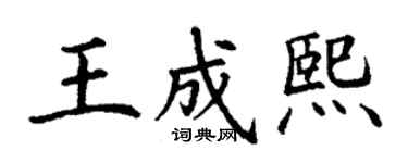 丁謙王成熙楷書個性簽名怎么寫