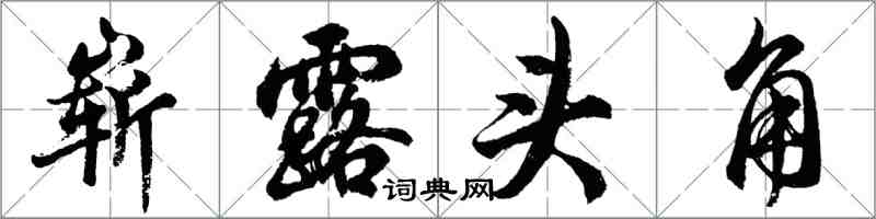 胡問遂嶄露頭角行書怎么寫