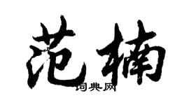 胡問遂范楠行書個性簽名怎么寫