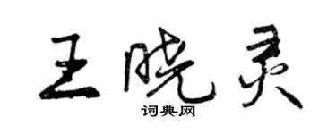 曾慶福王曉靈行書個性簽名怎么寫