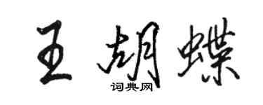 駱恆光王胡蝶行書個性簽名怎么寫