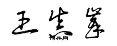 曾慶福王真峰草書個性簽名怎么寫