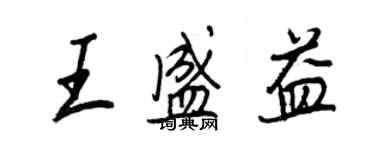 王正良王盛益行書個性簽名怎么寫