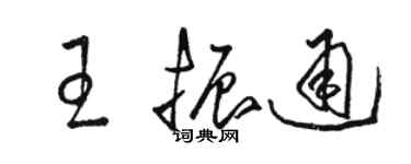 駱恆光王振通草書個性簽名怎么寫