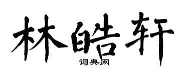 翁闓運林皓軒楷書個性簽名怎么寫
