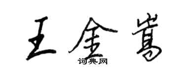 王正良王金嵩行書個性簽名怎么寫