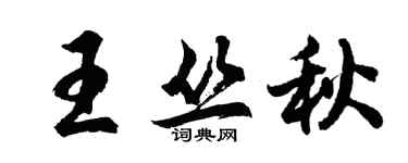 胡問遂王叢秋行書個性簽名怎么寫