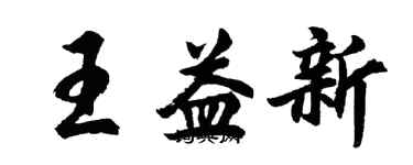 胡問遂王益新行書個性簽名怎么寫