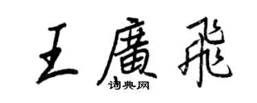 王正良王廣飛行書個性簽名怎么寫