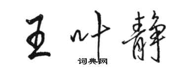 駱恆光王葉靜行書個性簽名怎么寫