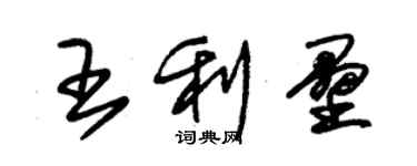 朱錫榮王利壘草書個性簽名怎么寫