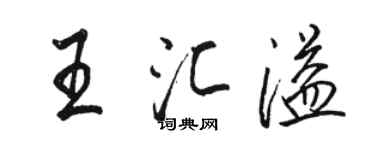 駱恆光王匯溢行書個性簽名怎么寫