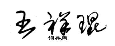 朱錫榮王祥琨草書個性簽名怎么寫