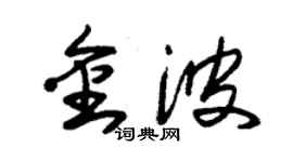 朱錫榮金波草書個性簽名怎么寫