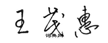 駱恆光王茂惠草書個性簽名怎么寫