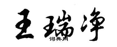 胡問遂王瑞淨行書個性簽名怎么寫