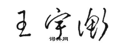 駱恆光王宇衡草書個性簽名怎么寫