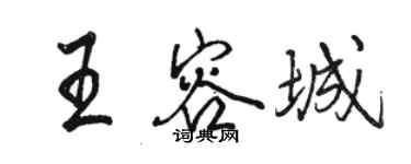 駱恆光王容城行書個性簽名怎么寫