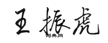 駱恆光王振虎行書個性簽名怎么寫