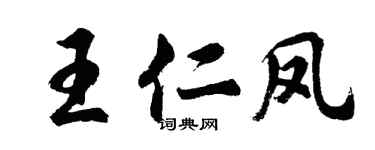 胡問遂王仁鳳行書個性簽名怎么寫