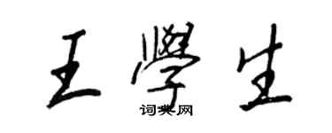 王正良王學生行書個性簽名怎么寫