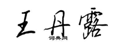 王正良王丹露行書個性簽名怎么寫