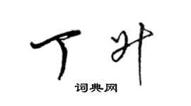 梁錦英丁升草書個性簽名怎么寫