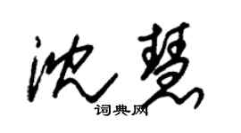 朱錫榮沈慧草書個性簽名怎么寫