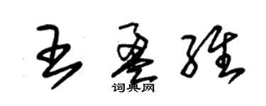 朱錫榮王盈維草書個性簽名怎么寫