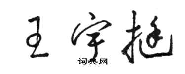 駱恆光王宇挺草書個性簽名怎么寫