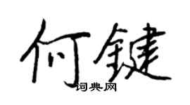 王正良何鍵行書個性簽名怎么寫