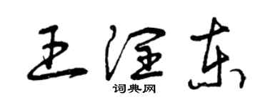 曾慶福王潤東草書個性簽名怎么寫