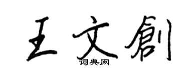 王正良王文創行書個性簽名怎么寫