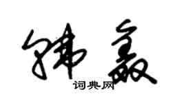 朱錫榮韓鑫草書個性簽名怎么寫