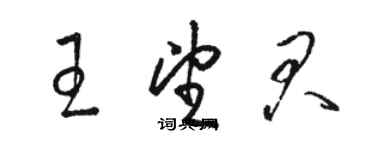 駱恆光王望君草書個性簽名怎么寫