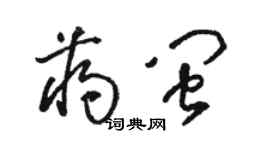 駱恆光蔣閩草書個性簽名怎么寫