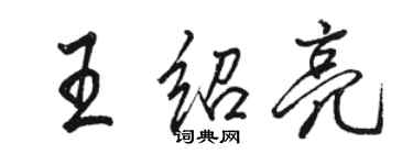 駱恆光王紹亮行書個性簽名怎么寫
