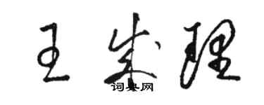 駱恆光王成理草書個性簽名怎么寫