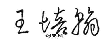 駱恆光王培翰草書個性簽名怎么寫