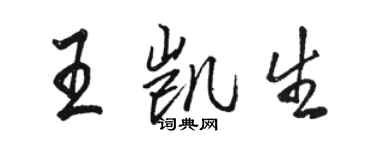 駱恆光王凱生行書個性簽名怎么寫