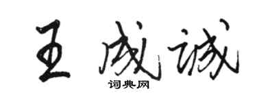 駱恆光王成誠行書個性簽名怎么寫