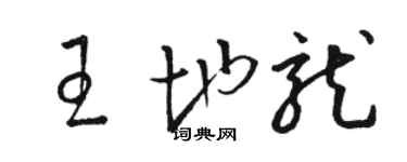 駱恆光王地龍草書個性簽名怎么寫