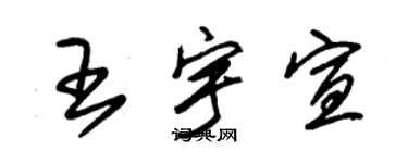 朱錫榮王宇宣草書個性簽名怎么寫