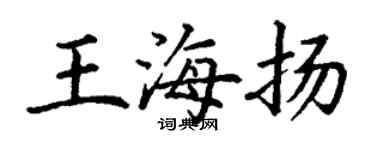 丁謙王海揚楷書個性簽名怎么寫