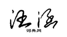 朱錫榮汪涵草書個性簽名怎么寫