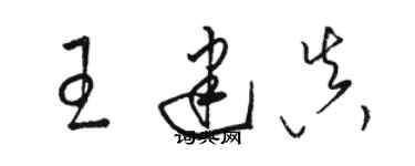 駱恆光王建真草書個性簽名怎么寫